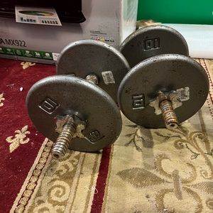 20 lb cast iron dumbbells